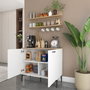 Hanah Home Armario Multiusos Blanco y Nogal